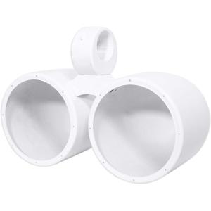 imageRockville DMAC80B Dual 77quot Aluminum Wakeboard Tower Speaker Enclosure Waterproof Internally Wired Universal Fit for Marine Audio and BoatingWhite