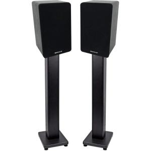 imageRockville Pair RockShelf 58B Black 525quot Home Bookshelf Speakers  36quot Stands