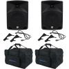 image2 Rockville RPG10 10quot Powered 1200w DJ PA SpeakersCarry Bags