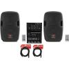 imageAudiosavings Bundle 2 Rockville BPA8 8quot 300W Speakers wBluetooth 1 Mackie Mix5 Mixer 2 RCXMB20B 20 XLRTRS Cables REAN 100 Copper 5 Items