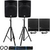 imageRockville 2 RPG10 10quot Powered 600W DJ PA Speakers2 SubsStandsCablesBag