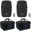 imageRockville Pair BPA8 8quot Professional Powered Active 300w DJ PA Speaker w Bluetooth Bundle with Rockville Pair TB8 Lightweight Rugged Speaker Bag Carry Case for 8quot DJ PA Speakers