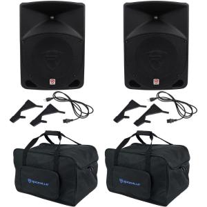 image2 Rockville RPG10 10quot Powered 1200w DJ PA SpeakersCarry Bags