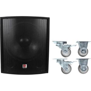 imageRockville SBG1188 18quot 1000 Watt Passive 8Ohm Pro DJ Subwoofer  Steel Casters