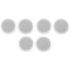 imageRockville CC65T White 65quot 70V Ceiling Speakers 40W 8Ohm Power Aimable Tweeter Flush Mount Paintable Grill for Restaurants Cafes Offices 6Piece