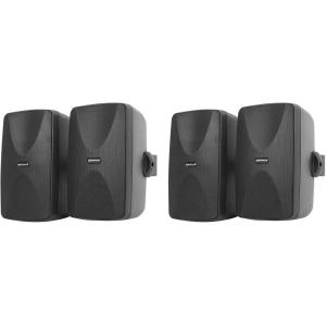 imageRockville 4 WET7020B Black 70V 525quot Commercial IndoorOutdoor Wall Speakers