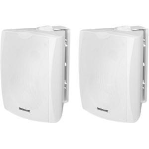 imageRockville WET6W 70V100V 65quot IPX55 Commercial IndoorOutdoor Wall Speakers White Swivel Brackets Transformer Tap Selectable 2Piece