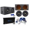 image2 Rockville W12K9D2 V3 12quot 8000 Watt SubwoofersSealed Sub BoxMono AmplifierAmp Kit