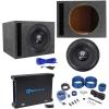 imageRockville W12K6D4 V2 12quot 2400w SubwooferVented Sub BoxMono AmplifierAmp Kit