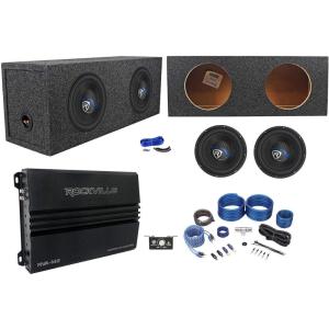 image2 Rockville K5 W10K5S2 10quot 1200w SubwoofersSealed Sub BoxMono AmplifierWires