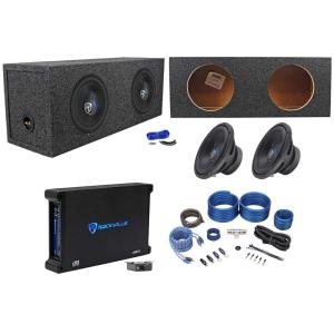 image2 Rockville K5 W10K5S4 10quot 1200w SubwoofersSealed Sub BoxMono AmplifierWires