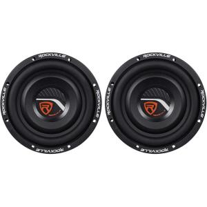 image2 Rockville W8T4S2 8quot Shallow Mount 2000w Car Subwoofers 2 Ohm Subs