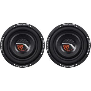 image2 Rockville W8T4S4 8quot Shallow Mount 2000w Car Subwoofers 4 Ohm Subs