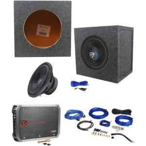 imageRockville K5 W10K5S4 10quot 1200 Watt SubwooferSealed Sub BoxAmplifierAmp Kit