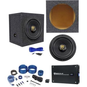imageRockville W12K9D2 V3 12quot 4000w Car SubwooferSealed Sub BoxMono AmplifierAmp Kit