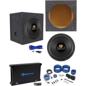 imageRockville W12K9D4 12quot 4000w Car SubwooferSealed Sub BoxMono AmplifierAmp Kit
