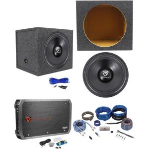 imageRockville W15K6D2 V2 15quot 4000w SubwooferSealed Sub BoxMono AmplifierAmp Kit