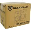 imageRockville Pair RockSlim 70W White 525quot 70V Wall Speakers Slim Design Easy Install Clear Sound for Restaurants and Commercial SpacesWhite