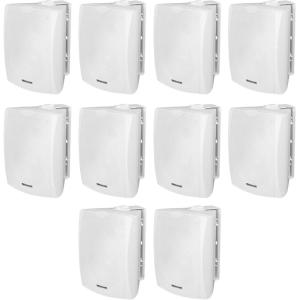 imageRockville 10 WET5W 70V 525quot IPX55 White Commercial IndoorOutdoor Wall Speakers