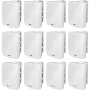 imageRockville 12 WET5W 70V 525quot IPX55 White Commercial IndoorOutdoor Wall Speakers