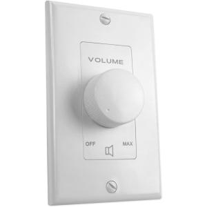 imageRockville VOL70100 100 Watt Wall Volume Control 70V 11Step Attenuation EuroBlock Connector DustProtected Perfect for Commercial Audio SystemsWhite