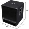 imageRockville RBG15S Powered PA Subwoofer 15quot 1600W Deep Bass DSP Limiter Adjustable Crossover Pole Mount Carpet Perfect for Live Gigs Events