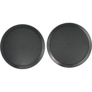 imageRockville Pair CC80T Black 8quot Commercial 70V Ceiling Speakers 20W 8 Ohm Aimable Tweeter Paintable Grill HighFidelity Sound for RestaurantsBarsCafesBlack