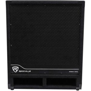 imageRockville RBG15S 1600w Active Powered PA Subwoofer wDSP  Limiter ProDJ 15 inch Black15 inch