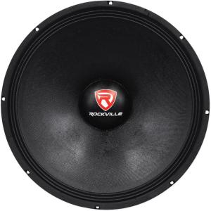 imageRockville RVP18W4 1200W 18quot Raw DJ PA Subwoofer 4 Ohm Fiber Reinforced Cone High Power Deep Bass for Live Events and Studio8 Ohm