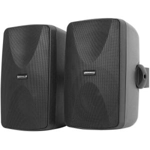 imageRockville WET7020B Pair 525quot 70V Commercial Wall Speakers IP55 Waterproof 4Way Swivel Bracket 40W RMS for Restaurants and PatiosBlack