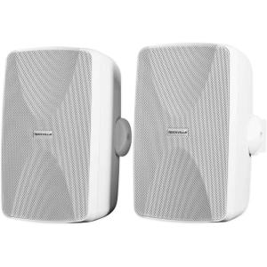 imageRockville WET7020B Pair 525quot 70V Commercial Wall Speakers IP55 Waterproof 4Way Swivel Bracket 40W RMS for Restaurants and PatiosWhite