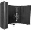 imageRockville ROCKSHIELD 4 Studio Mic Isolation Shield HighDensity Acoustic Foam Vertical Slot Design Adjustable Panels for Vocal Recording Podcasting and Streaming