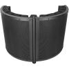 imageRockville ROCKSHIELD 4 Studio Mic Isolation Shield HighDensity Acoustic Foam Vertical Slot Design Adjustable Panels for Vocal Recording Podcasting and Streaming