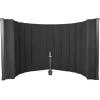 imageRockville ROCKSHIELD 4 Studio Mic Isolation Shield HighDensity Acoustic Foam Vertical Slot Design Adjustable Panels for Vocal Recording Podcasting and Streaming