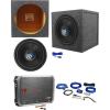 imageRockville K5 W12K5S4 Bundle 12 1400W Peak  350W RMS 4Ohm Car Subwoofer RXAT1 1500W Peak  375W RMS 2Ch Car Amplifier RWK81 8Gauge Amp Installation Kit RS12 12 MDF Sealed Sub Box 5Items