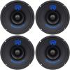 imageRockville RM68SP 65 in 480W Peak  240W RMS MidRange Car Speaker 8 Ohm Dual Cone Kevlar Foam Suspension Bullet Phase Plug CEA Compliant for Car Audio 4Piece