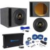 imageRockville W15K9D4 Bundle 15 5000Watt Peak1250Watt RMS Dual 4 Ohm Car Subwoofer dB14 Mono 2 Ohm Amplifier RSV15 15 in Vented Subwoofer Enclosure RWK41 4Gauge Amp Wiring Kit 5Items