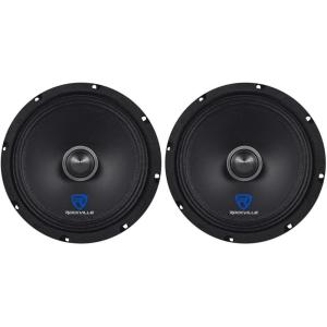 imageRockville RXM88 8 in 250Watt Peak 125Watt RMS 8 Ohm Mid Bass Driver Car Audio Speakers Kevlar Cone Shallow Mount Design for Loud Car Stereo Upgrades 2Piece