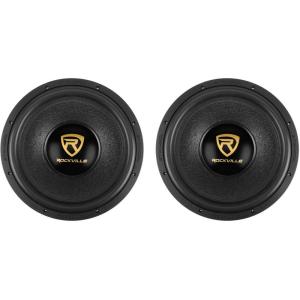 imageRockville W15K9D4 Bundle 15in 5000Watt Peak1250Watt RMS Dual 4Ohm Car Audio Subwoofers CEA Compliant K9 Series with Cast Aluminum Basket and Foam Surround 2Piece