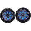 image2 Kicker KM8 8 LED 360 Degree Swivel Chrome Surface Mount Boat Speakers