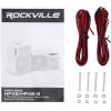 imageRockville HP4S8 4Inch 360W OutdoorIndoor Speakers 8 Ohm IPX44 WeatherResistant Swivel Brackets Removable Paintable Grills for Home Theater and Patio 3Pairs