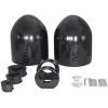 imageRockville MAC90B Bundle Pair MAC90B 8 Black Aluminum Wakeboard Tower Speaker Pod Enclosures Pair MAC360B 360 Degree Swivel TowerSurface Mount Clamps Internally Wired 2Items