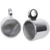 imageRockville MAC90S Bundle 2 8 in Polished Silver Aluminum Wakeboard Tower Speaker Enclosures 2 MAC360C Swivel Chrome 360 Swivel amp Surface Mount Clamps 4Items