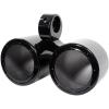 imageRockville RKL65MBW Bundle 2 65 in 700Watt Marine Wakeboard LED Speakers Black and White Grilles DMAC65B Dual 65 in Aluminum Tower Enclosure 3Items