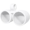 imageRockville RKL80MW Bundle 2 Pairs 8 in 900Watt Peak Marine LED Speakers 4 Ohm 40Hz20kHz 2 DMAC80W Dual 77 in White Aluminum Wakeboard Tower Enclosures 4Items