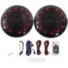 imageRockville RMC80LB 8 in 800Watt 2Way Black Marine Speakers with MultiColor LED Lights and Remote for Boats and UTVs 4Piece