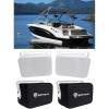 imageRockville 2 HP65S8 65 Marine Box Speakers wSwivel BracketsCovers for Boats