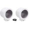 imageRockville 2 MAC525W 525 360 Swivel White Aluminum Surface Mount Speaker Pods