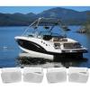 imageRockville HP4S 360W 4 OutdoorIndoor Speakers 4 Ohm WeatherResistant Swivel Brackets 4 Woofer 12 Tweeter for Boats 4Piece
