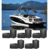 imageRockville HP4S BK Black 4 in Marine Box Speakers Swivel Bracket Weather Resistant for Boats and Patio Audio 10Piece